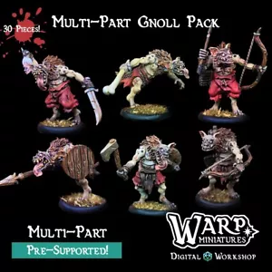 Gnolls (x6)/TTRPG/Wargaming/Dungeons and Dragons/RPG/Warp Miniatures - Foto 1 di 3