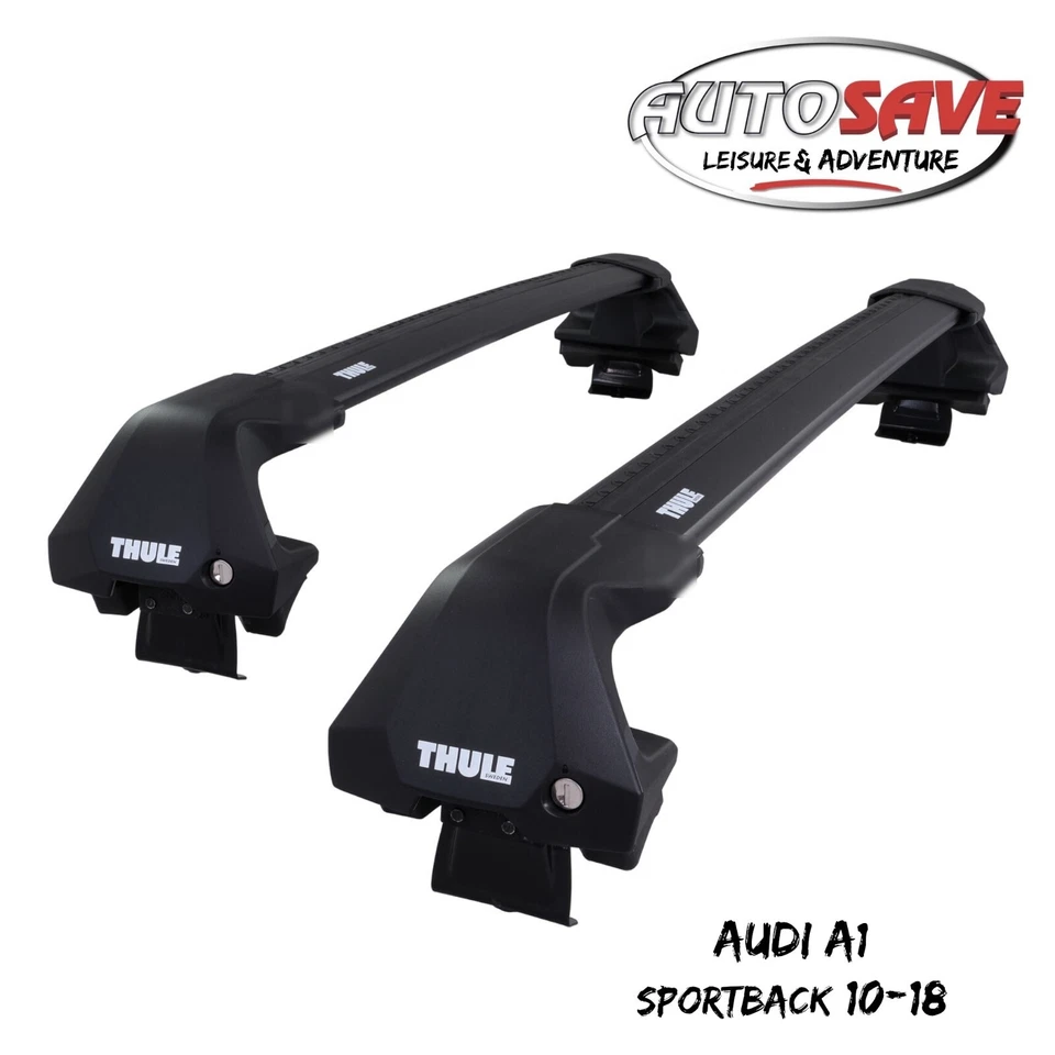 Juego de barras de techo Thule WingBar Edge negro aluminio para adaptarse a Audi A1 Sportback 10-18 Foto 1 de 1