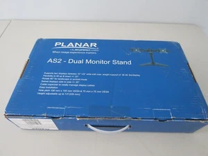 PLANAR 997-5253-00 AS2 DUAL MONITOR STAND BLACK 17"-24" TILT ROTATE NEW - Picture 1 of 5