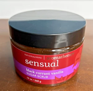 Bath & Body Works Sensual BLACK CURRANT VANILLA Aromatherapy Sugar Scrub 13 oz - Picture 1 of 4
