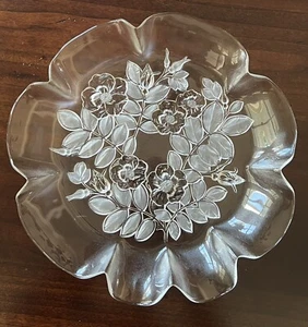 Mikasa Blume "Bianca" Glas 12-1/2" Servierplatte - Bild 1 von 3