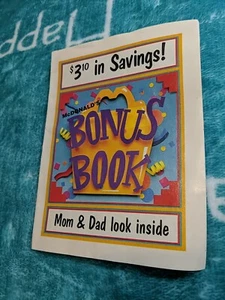 Vinetage collectable Mc Donald 1989 Cupon Bonus Book $3.10 In Savings - Picture 1 of 3