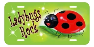 Ladybug Sweetie Auto License Plate Personalize Gifts Ladies Name Lime Green - Picture 1 of 1