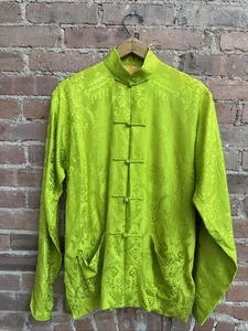 Shanghai Tang Women’s Shirt, Size 4, US Green Silk Jacquard - Picture 1 of 8