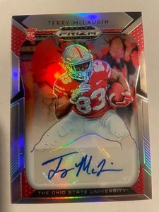 Panini Prizm Draft Picks 2019 Terry McLaurin RC Prizms Autografi Comandanti SP - Foto 1 di 2
