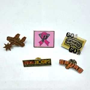 Lot of 5 San Antonio Spurs Souvenir Lapel Pins NBA Basketball Season Ticket VTG - Picture 1 of 4