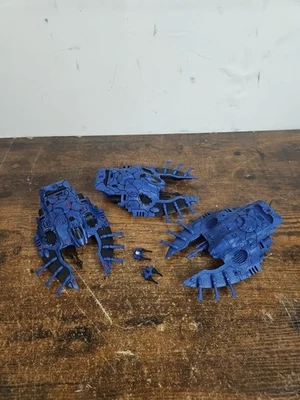 LOT OF 3 Games Workshop Warhammer 40k Aeldari Wave Serpent Tank  Missing 1 Gun - Image 1 of 4