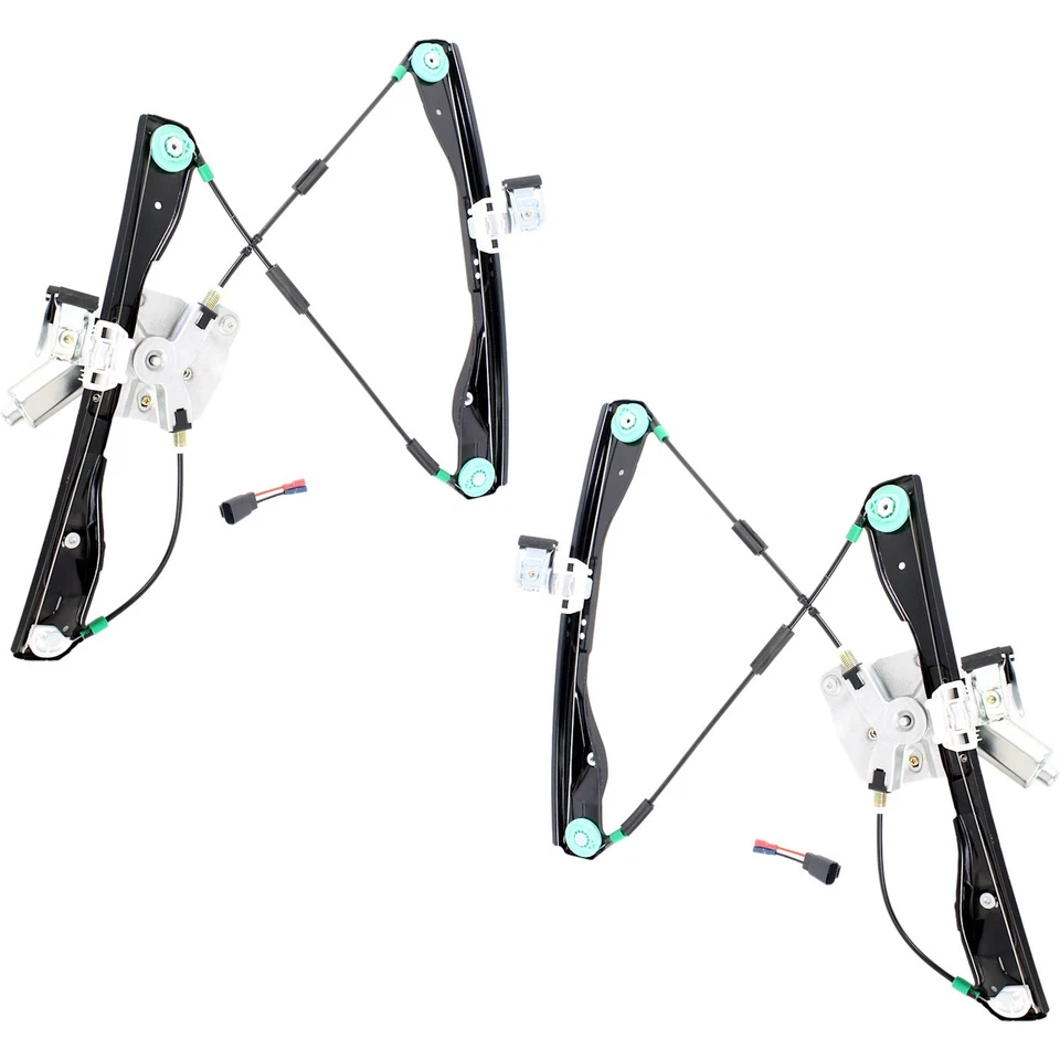 Juego de regulador de ventana eléctrica para Pontiac G6 2005-2009 delantero con motor 2 piezas Foto 1 de 4