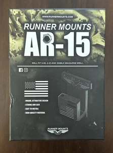 Neu Runner Halterungen .223/5,56/300blk Gewehr Wandhalterung USA USA Flagge - Bild 1 von 3
