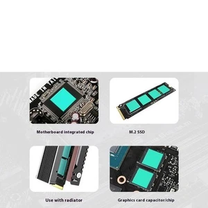 100PCS Thermal Conductive Silicone Pads M.2 SSD NVMe NGFF Thermal Pad _ou - Photo 1/9