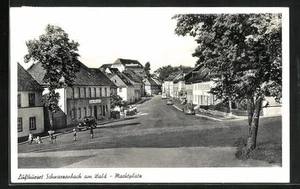 Ansichtskarte Schwarzenbach am Wald, Marktplatz mit Geschäften - Picture 1 of 2
