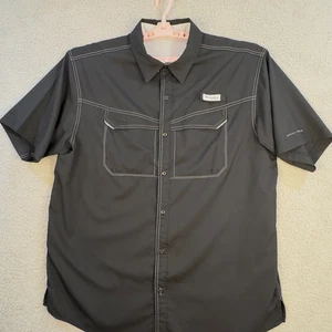 Columbia PFG Omni Shade Hemd Herren XXL Schwarz Kurzarm Belüftet Angeln - Bild 1 von 16