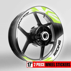S09W Light Green 2-PIECE Wheel Stickers For YZF-R1M 15 16 17 18 19 20 - Picture 1 of 7