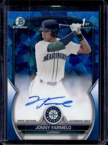 2023 Bowman Draft Sapphire Jonny Farmelo Chrome Auto 1st #1/199 - Picture 1 of 2