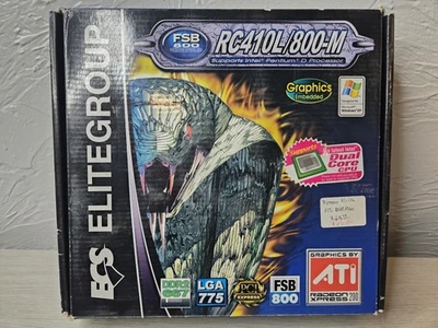 NEW EliteGroup RC410L/800-M Micro ATX Motherboard LGA775 DDR2-667 FSB-800 - Image 1 of 4