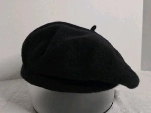 Vintage Liz Claiborne Womens Black 100% Wool Beret Hat One Size - Picture 1 of 6