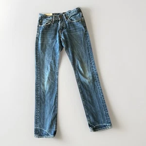 Abercrombie A&F Classic Straight Leg Kids Distressed Jeans Size 16 Slim - Picture 1 of 14