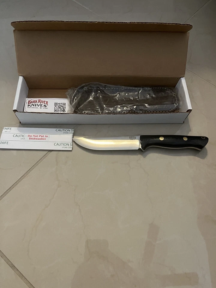 Bark River Knives bravo 1.25 lt  CPM 3 v g 10 brass pins leather protection  - Image 1 of 1