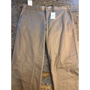 NUEVO CON ETIQUETAS J. Pantalones chinos cónicos Crew Flex caqui para hombre 35W 32L mezcla de algodón - Imagen 1 de 10