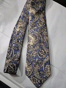 Oleg Cassini Tie Paisley Print Silk Handmade Vintage CK - Picture 1 of 4