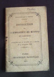 Instruction sur le remplacement des munitions en campagne 1895 - Imagen 1 de 1