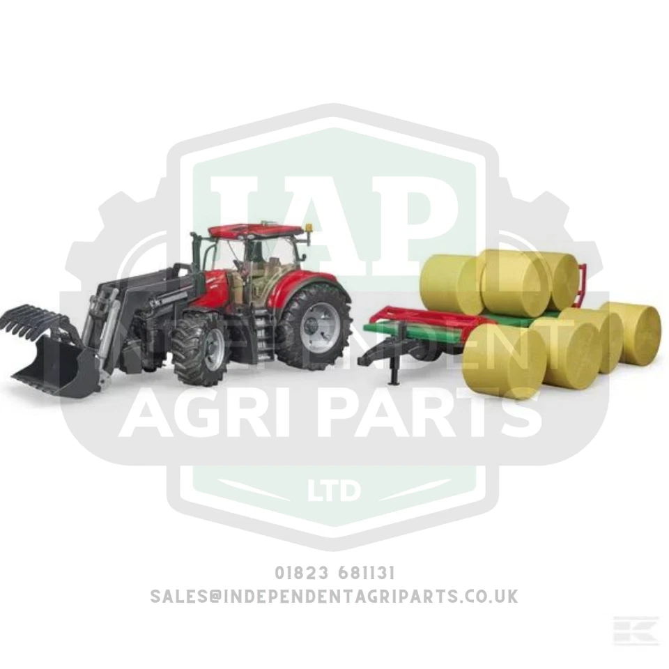 U03198 Case IH Optum 300 CVX with front loader and trailer - Image 1 of 1