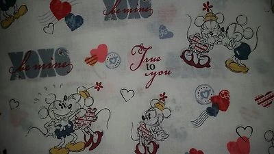 CENEFA VENTANA FORRADA 42X12 DISNEY MICKEY MINNIE MOUSE LOVE HEART VALENTINE Foto 1 de 2