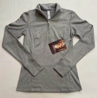 KYODAN Outdoor Ladies 1/4 Zip Jacket Golf Size XS Soft Grey Thumbholes MSRP $78 - Image 1 of 4