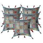 Bohemian Decorative Cushion Covers 43 x 43 cm Embroidered Cowrie Pillowcases