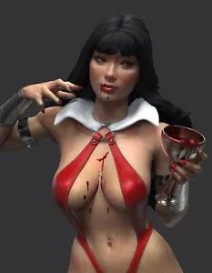 Vampirella Fan Art /Fully Painted SFW & NSFW (Made to order) Mature - Picture 1 of 10