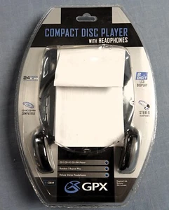 COMPACT DISC PLAYER WITH HEADPHONES GPX C3849  HEADPHONES ONLY SEALED W/ INSTR - Picture 1 of 2
