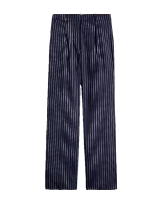J.CREW Collection Portia pant in navy pinstripe size 6 NWT! - Image 1 of 3