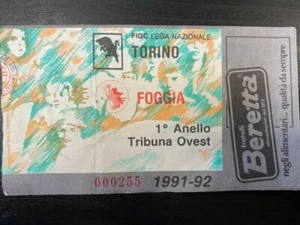 BIGLIETTO STADIO TICKET- TORINO  vs FOGGIA   STAGIONE 1991-92  - Bild 1 von 2