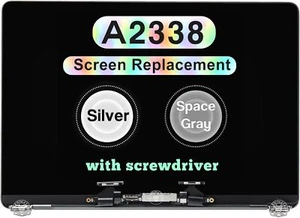 A2338 Apple Macbook Pro 13" (M2, 2022) LCD DISPLAYBAUGRUPPE EMC8162 silbergrau - Bild 1 von 6