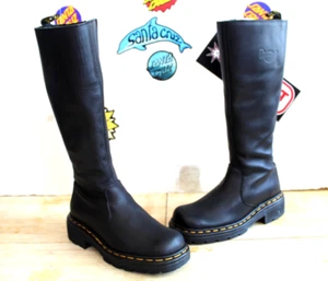 DR. MARTENS Women's Black Leather Zipper Boots AW004, US Size 6 UK 5 England. - Picture 1 of 17