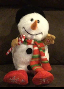 EUC Rare Gemmy Singing Dancing Christmas Snowman Jingle Bells video link  - Picture 1 of 1