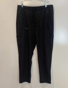NWT JAANUU Mens Straight 4-Pocket Drawstring Scrub Pants  Black Size XL (1358) - Picture 1 of 7