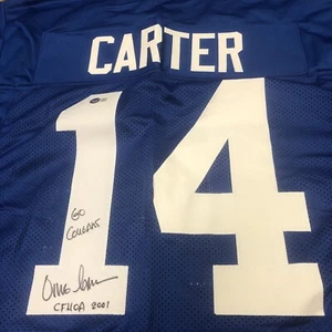 Camiseta de fútbol americano VIRGIL CARTER firmada personalizada BYU Brigham Young AUTO BAS CHOF incs - Imagen 1 de 6