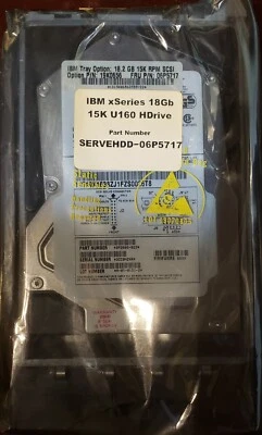 NEW IBM 06P5717 18GB 3.5" 15K RPM Hotswap SCSI Hard Drive, 19K0656, Sealed - Image 1 of 2