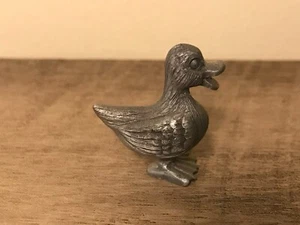 Vintage SCHMID feine Zinnfigur quakende Ente 1978 - Bild 1 von 2
