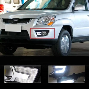 1 Pair Led Front Bumper Fog Lights Day Light FIt for Kia Sportage 2007-2012 - Picture 1 of 5