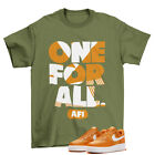 One For All Shirt Green to Match Air Force 1 Low Nylon Orange Monarch FB2048-800