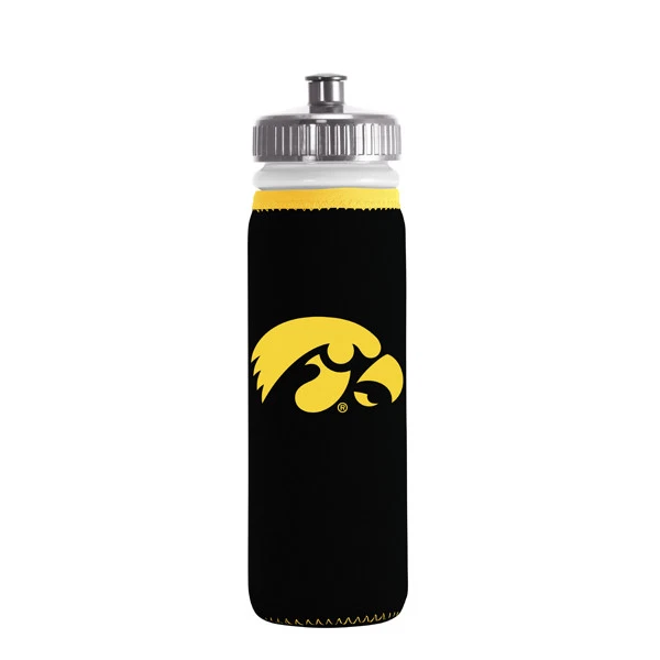 Botella de agua Iowa Hawkeyes Logo Travel Squeeze Deportes Gimnasio 22 oz envoltura de neopreno Foto 1 de 1