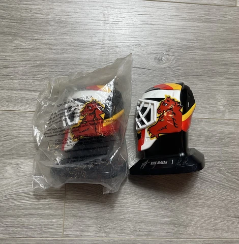 lot of 2 KIRK McLEAN CANUCKS McDONALDS NHL HOCKEY Mini Goalie Mask Helmet Cover