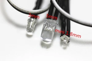 led verkabelte 1,8mm/3mm/ 5mm LEDs  Orange Blau Gelb Grün Rot  Weiß ,12-19V - Bild 1 von 7