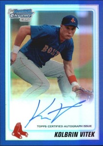 2010 Bowman Chrome Draft Prospect Auto Blue Refractors #BDPP68 Kolbrin Vitek/150