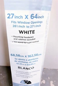 Bali Grab-n-Go bianco 1 pollice Tenda in vinile filtrante per luce - 23 1/2 pollici L x 64 pollici L - Foto 1 di 2
