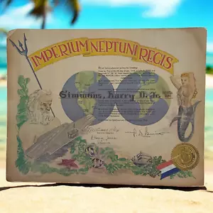 Litografía Imperium Neptuni Regis Certificado Vietnam 1958 USS Ranger CV/CVA-61 - Imagen 1 de 7