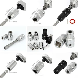 Impact Socket Adapter 1/2 To 1/4 1/4 3/8 Square Nut Quick Wrench Ratchet Adapter - Picture 1 of 20