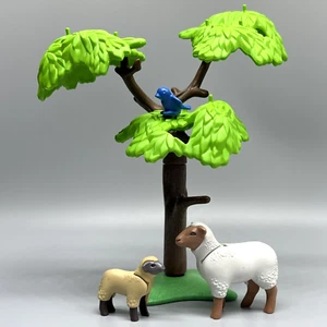 Playmobil Sheep Adult Female Baby Lamb Grass Farm Outdoor Tree Landscape Scene - Picture 1 of 2